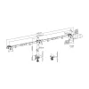 Equip Suporte de mesa para monitor triplo com braço articulado de 17 a 32 polegadas Aperto/Passagem pela mesa 21 kg