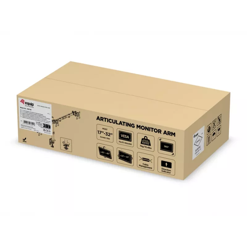 Equip Suporte de mesa para monitor triplo com braço articulado de 17 a 32 polegadas Aperto/Passagem pela mesa 21 kg
