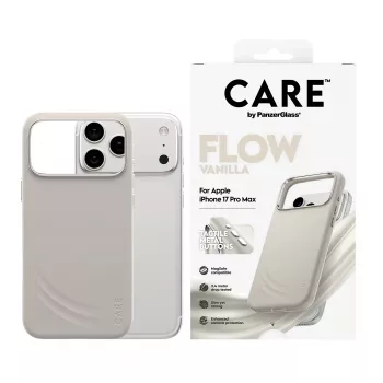Capa PanzerGlass CARE by ® Feature FLOW Case Vanilla c/ MagSafe iPhone 17 Pro Max