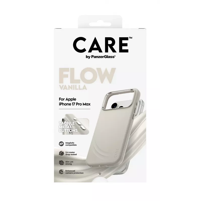 Capa PanzerGlass CARE by ® Feature FLOW Case Vanilla c/ MagSafe iPhone 17 Pro Max
