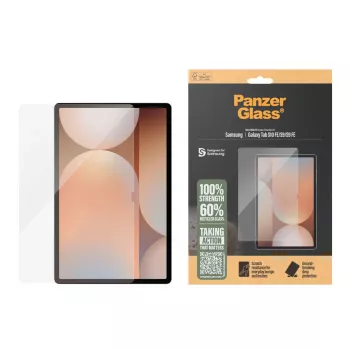 Película de proteção de ecrã PanzerGlass para Samsung Galaxy Tab S9 / S9 FE / S10 FE — vidro temperado, PET, silicone, transparente, Ultra‑Wide Fit