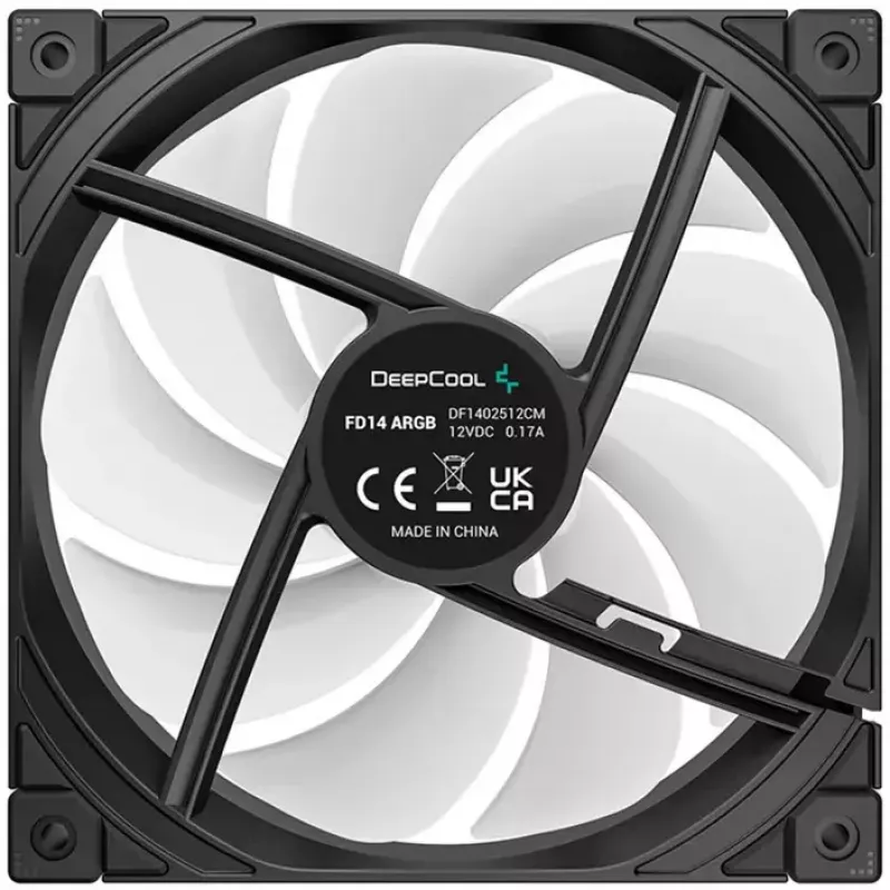 Ventoinha de arrefecimento DeepCool FD14 ARGB 140mm 3em1 — 140 mm, ARGB, pack de 3
