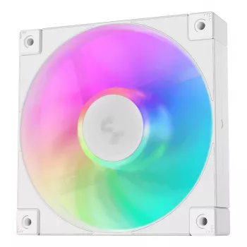 Ventoinha para caixa de computador DeepCool FD12 ARGB 12 cm, branca, 400–2050 RPM, rolamento hidráulico