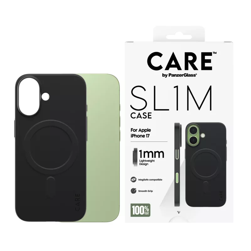 Capa de proteção PanzerGlass SL1M com MagSafe para iPhone 17, preta
