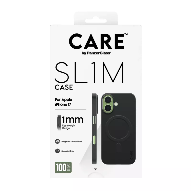 Capa de proteção PanzerGlass SL1M com MagSafe para iPhone 17, preta