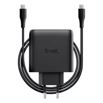 Carregador Trust Maxo 65W USB-C GaN para interior AC portátil smartphone tablet