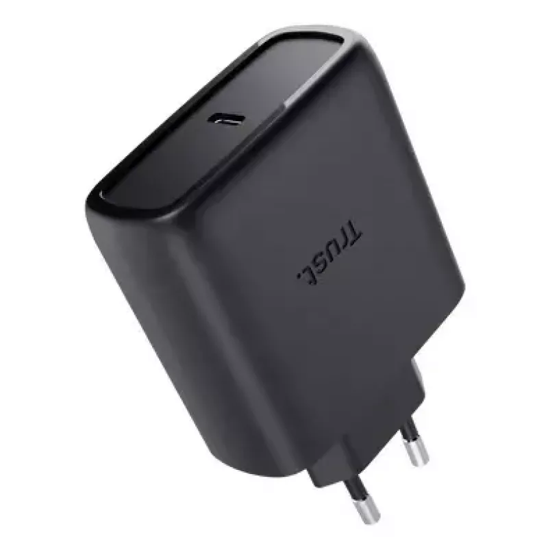 Carregador Trust Maxo 65W USB-C GaN para interior AC portátil smartphone tablet