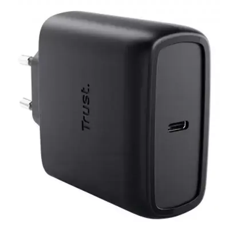 Carregador Trust Maxo 65W USB-C GaN para interior AC portátil smartphone tablet