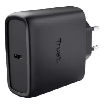 Carregador Trust Maxo 65W USB-C GaN para interior AC portátil smartphone tablet