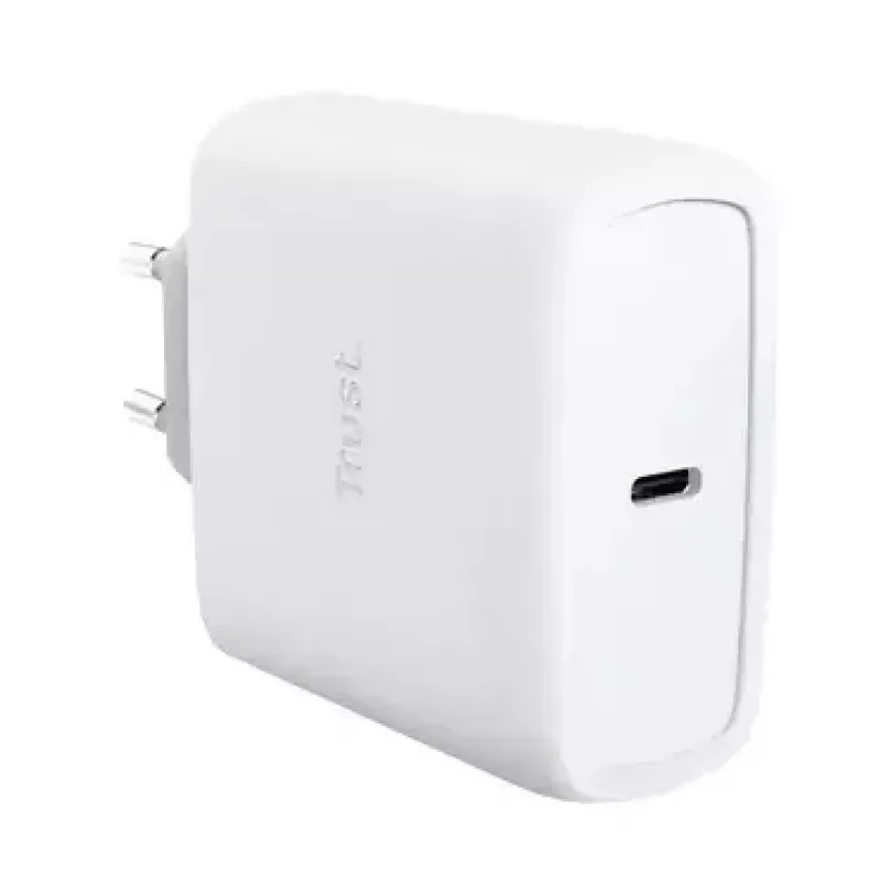 Carregador Trust Maxo 65W USB-C GaN para interior AC portátil smartphone tablet