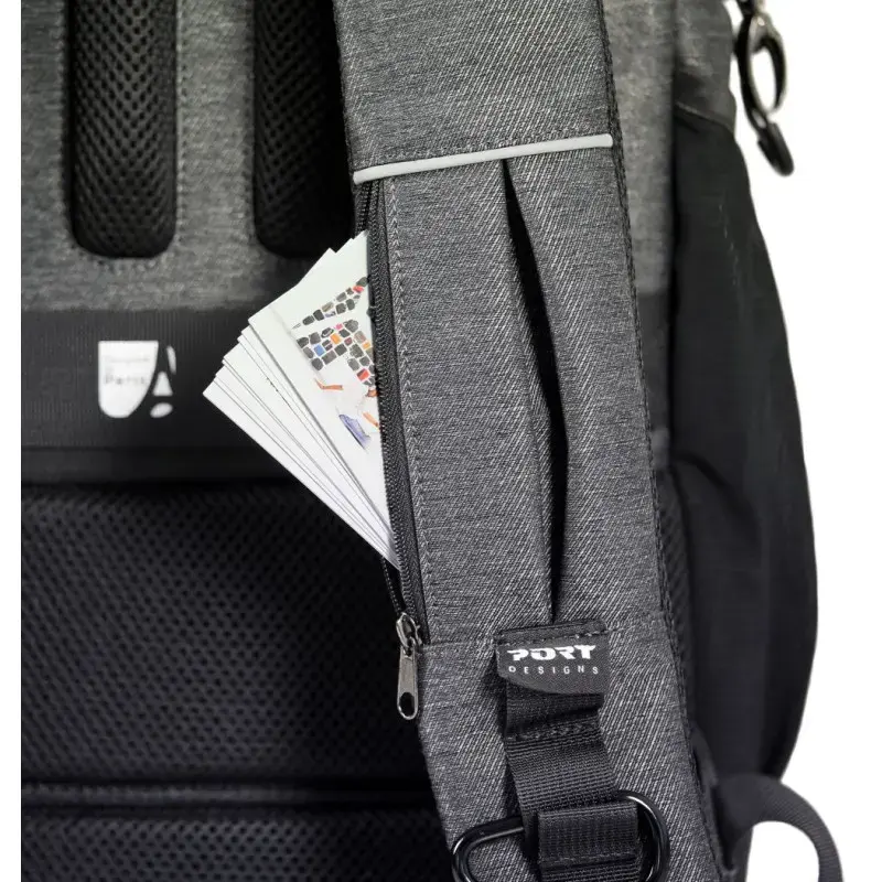 Port Designs Montreal 170401 mochila para portátil de 15,6-16 polegadas (39,6-40,6 cm), 24 l, antirroubo, compartimento RFID, poliéster, preta