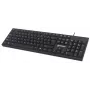 Teclado Manhattan USB com fio, preto, teclas de tamanho normal, cabo 1,5 m, conector USB-A, Plug and Play, três anos de garantia