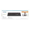 Teclado Manhattan USB com fio, preto, teclas de tamanho normal, cabo 1,5 m, conector USB-A, Plug and Play, três anos de garantia