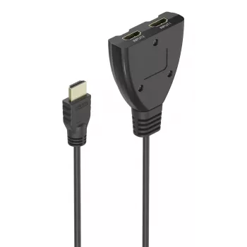 Comutador Hama 4K HDMI 2x1, 2x conector fêmea HDMI - 1x conector macho HDMI