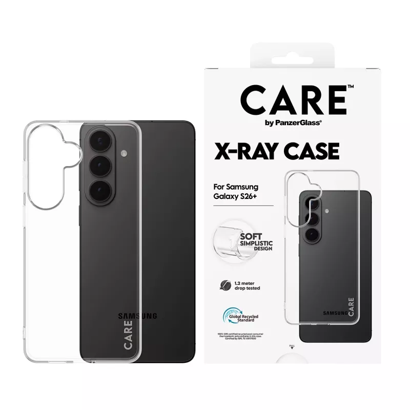 Capa protetora PanzerGlass CARE X-Ray para Samsung Galaxy S26+ (CR41489) — capa protetora transparente para telemóvel