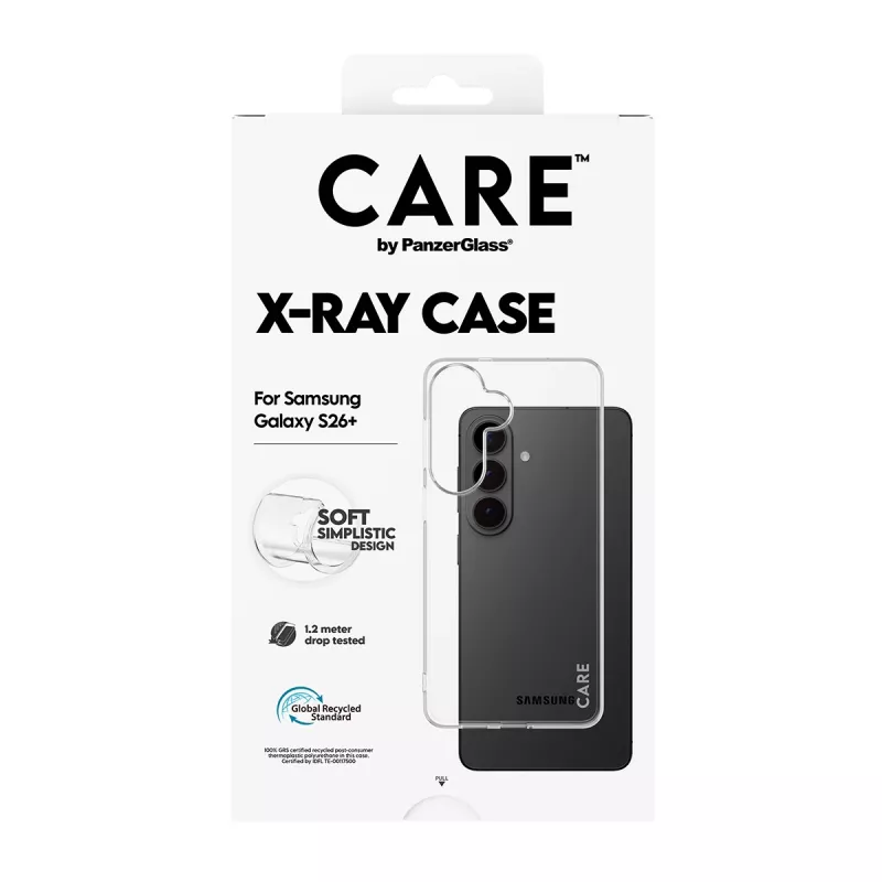 Capa protetora PanzerGlass CARE X-Ray para Samsung Galaxy S26+ (CR41489) — capa protetora transparente para telemóvel