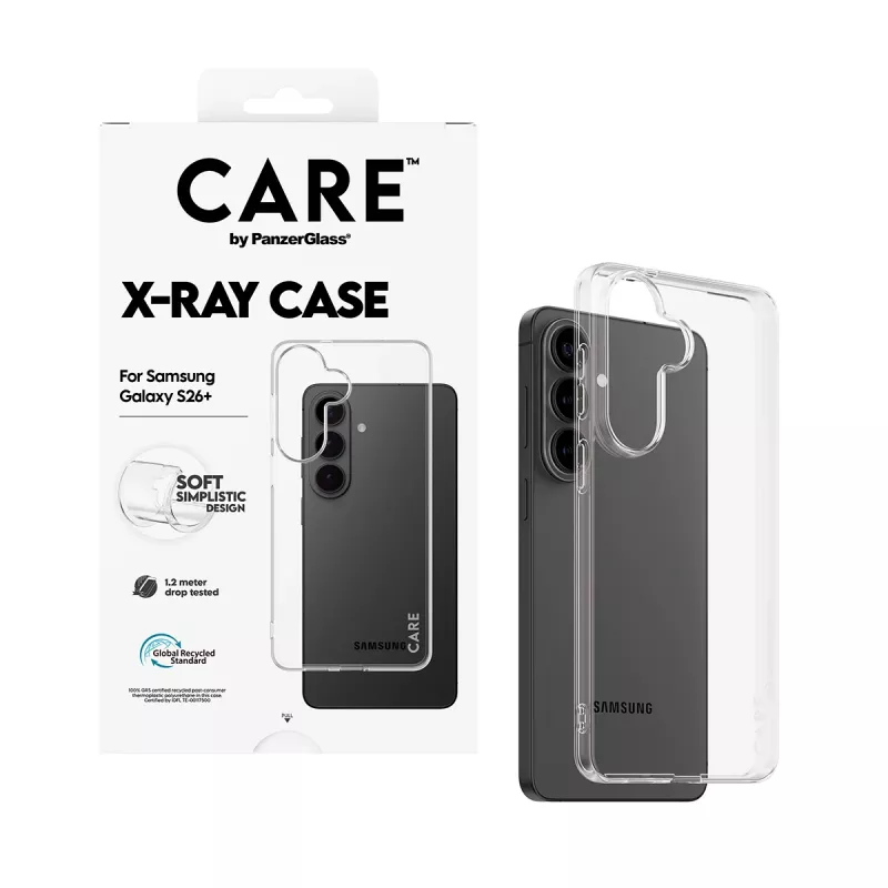 Capa protetora PanzerGlass CARE X-Ray para Samsung Galaxy S26+ (CR41489) — capa protetora transparente para telemóvel