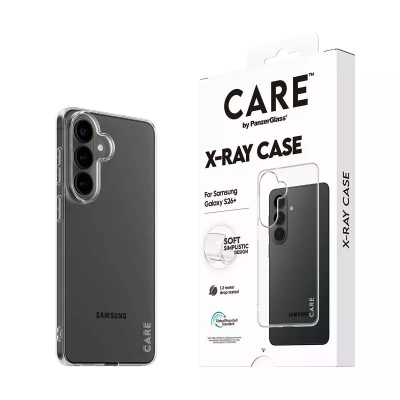 Capa protetora PanzerGlass CARE X-Ray para Samsung Galaxy S26+ (CR41489) — capa protetora transparente para telemóvel