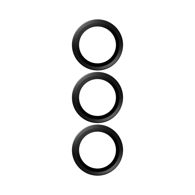 Vidro de proteção para câmara PanzerGlass Hoops preto para Samsung Galaxy S26 / S26+ — vidro temperado e silicone, resistente a riscos e choques