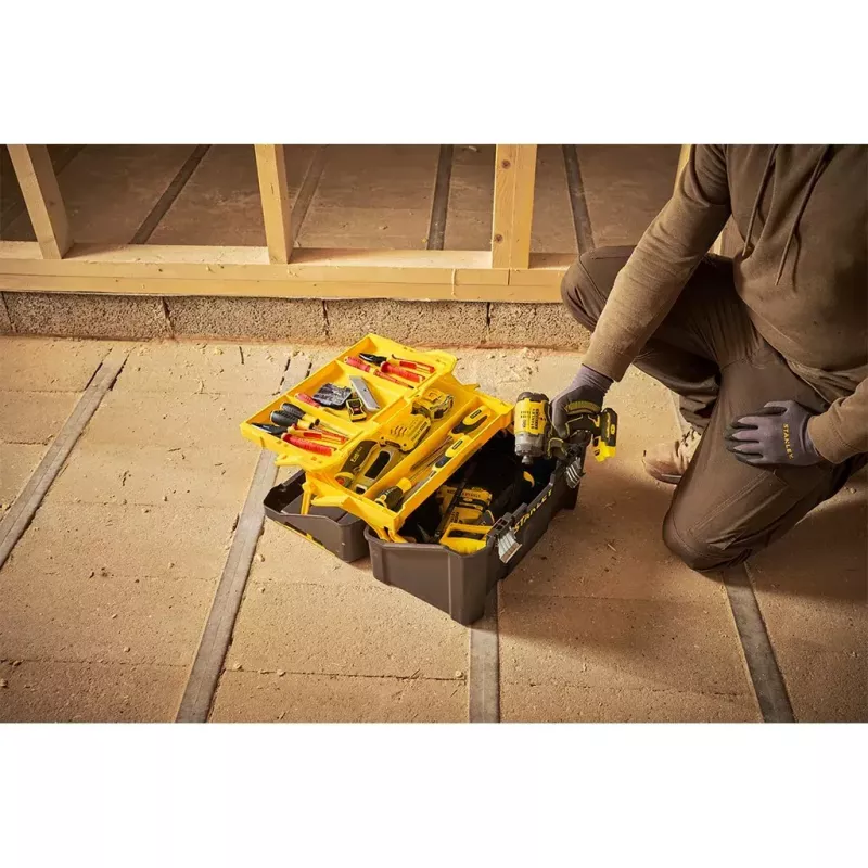 Mala rígida Stanley STST83397-1 plástico 22 kg preto amarelo