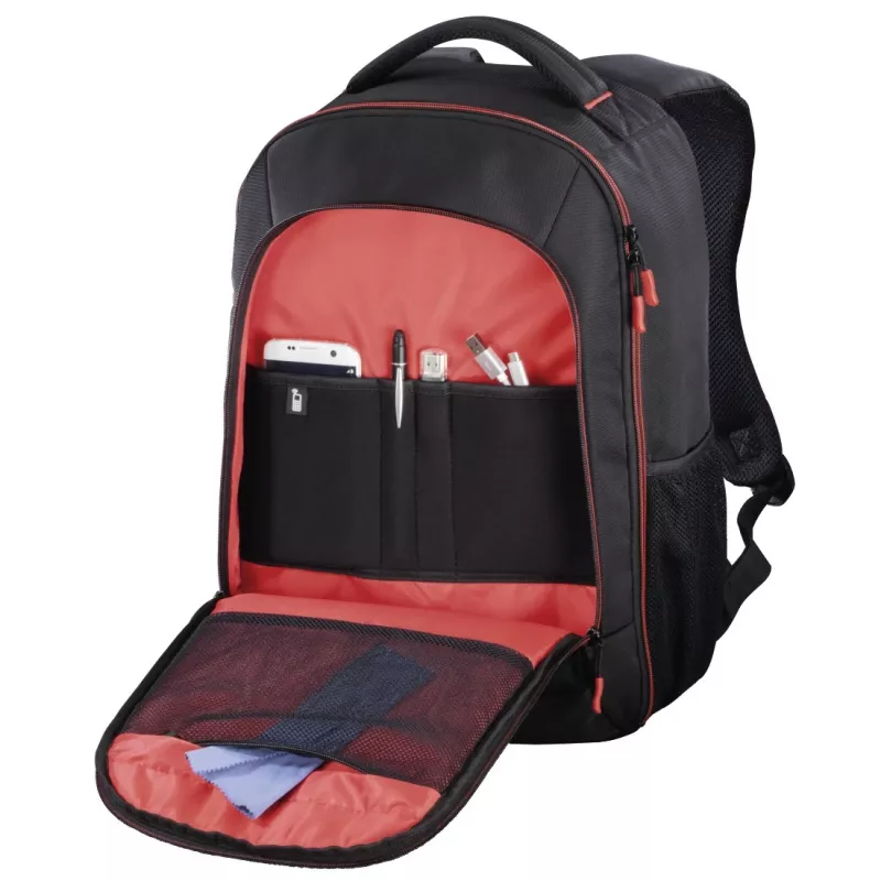 Mochila Hama Miami preta, vermelha