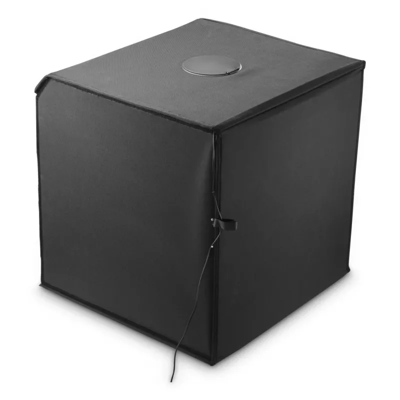 Mini estúdio fotográfico HAMA caixa dobrável com anel de luz LED 50×50 cm, modelo 00004664