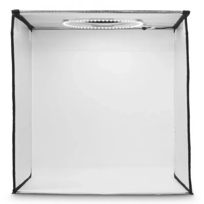 Mini estúdio fotográfico HAMA caixa dobrável com anel de luz LED 50×50 cm, modelo 00004664