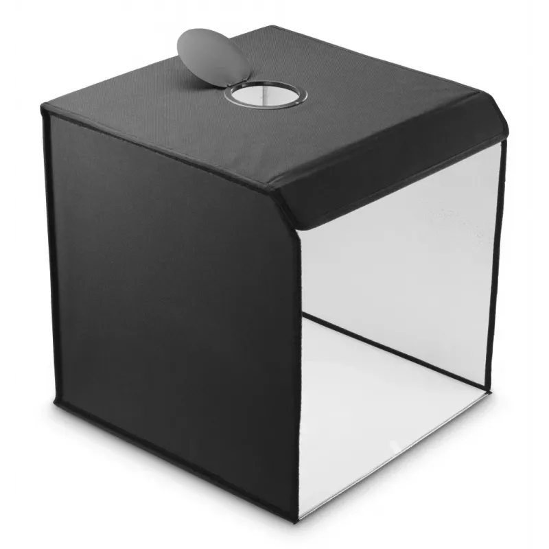 Mini estúdio fotográfico HAMA caixa dobrável com anel de luz LED 50×50 cm, modelo 00004664