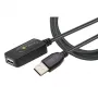 Techly IUSB-REP220TY3 Cabo USB USB 2.0 20 m USB A preto