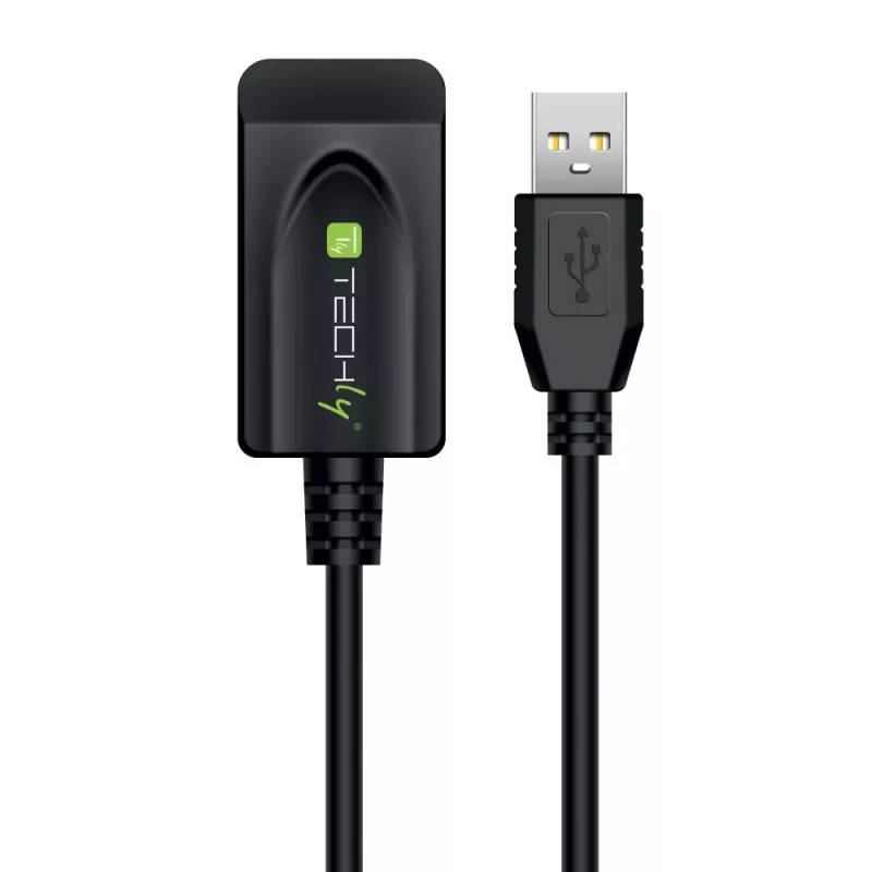 Techly IUSB-REP220TY3 Cabo USB USB 2.0 20 m USB A preto