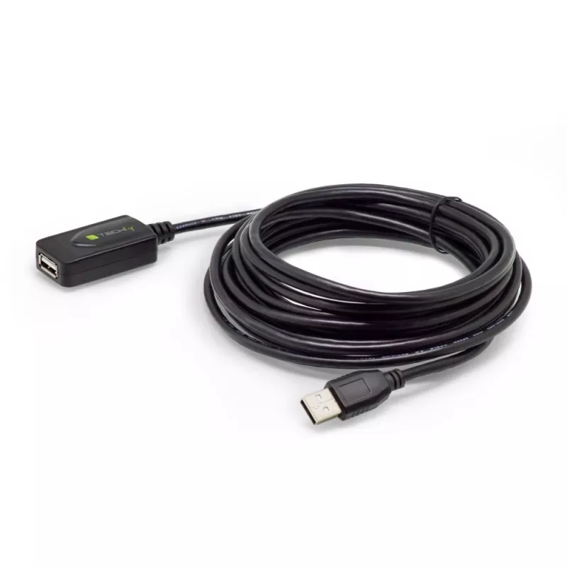 Techly IUSB-REP220TY3 Cabo USB USB 2.0 20 m USB A preto