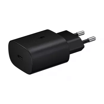 Carregador de parede Samsung EP-TA800XBEGEU 25W USB-C carregamento rápido, adaptador AC compacto