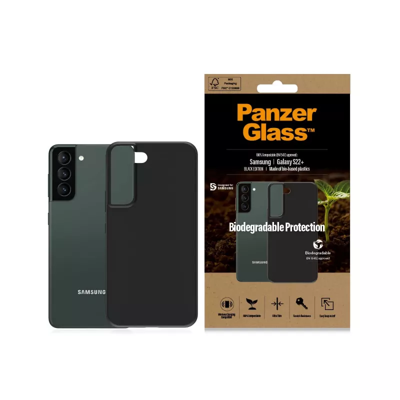 Capa PanzerGlass Samsung Galaxy S22 Plus Preto Biodegradável