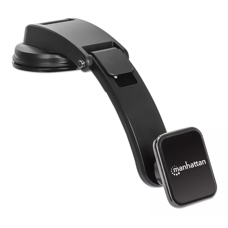 Suporte universal para painel de automóvel Manhattan com suporte magnético para smartphone, utilização horizontal ou vertical, preto, três anos de garantia