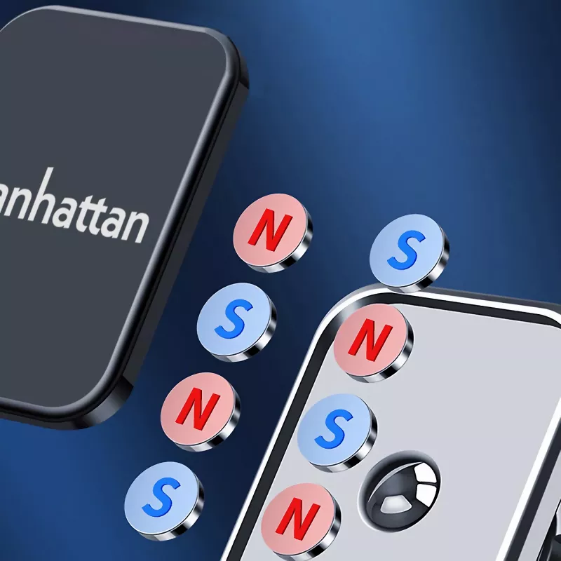 Suporte universal para painel de automóvel Manhattan com suporte magnético para smartphone, utilização horizontal ou vertical, preto, três anos de garantia