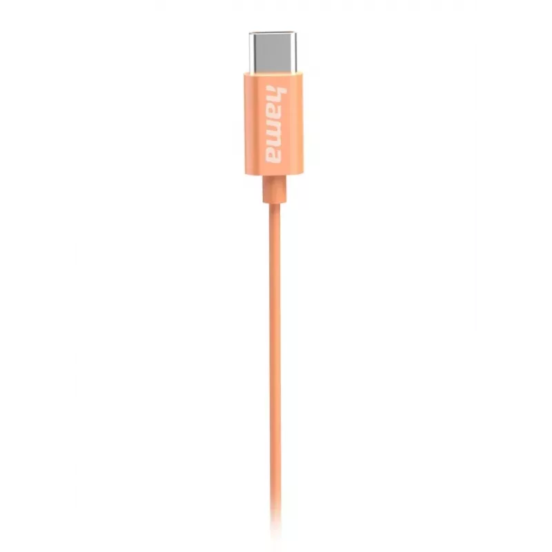Hama Curly Headset com fios In-Ear Chamadas/Música USB Type-C Laranja