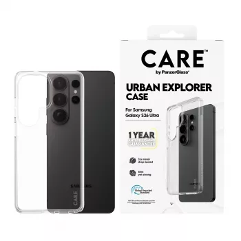 Capa protetora PanzerGlass CARE by Urban Explorer Case para Samsung Galaxy S26 Ultra, transparente