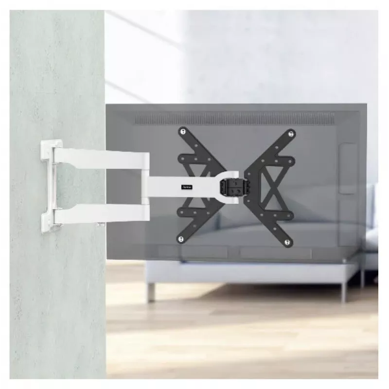 Suporte de parede para TV Hama 00220854 165,1 cm (65 polegadas) Preto, Branco