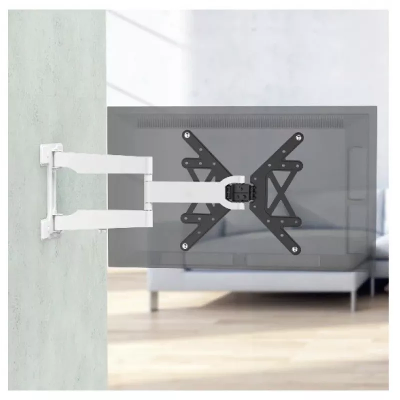 Suporte de parede para TV Hama 00220854 165,1 cm (65 polegadas) Preto, Branco