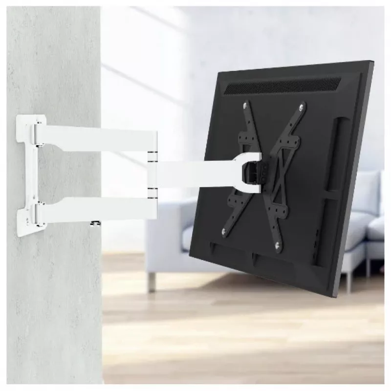Suporte de parede para TV Hama 00220854 165,1 cm (65 polegadas) Preto, Branco