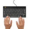 Teclado ergonómico R-Go Tools R-Go Compact Break, teclado compacto com software de pausas, AZERTY (BE), com fios, preto