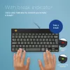 Teclado ergonómico R-Go Tools R-Go Compact Break, teclado compacto com software de pausas, AZERTY (BE), com fios, preto