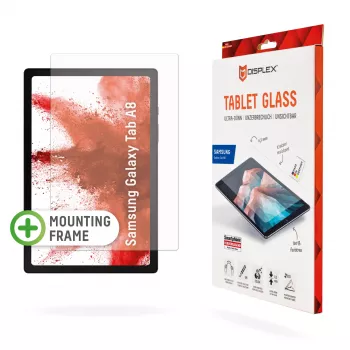 Vidro para tablet Displex (9H) para Samsung Galaxy Tab A8, moldura de montagem Eco, inquebrável, ultrafino, invisível
