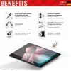 Vidro para tablet Displex (9H) para Samsung Galaxy Tab A8, moldura de montagem Eco, inquebrável, ultrafino, invisível