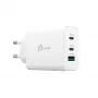 j5create JUP3365E-EN carregador GaN USB-C® de 65W com 3 portas, interior, AC, branco