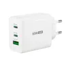 j5create JUP3365E-EN carregador GaN USB-C® de 65W com 3 portas, interior, AC, branco