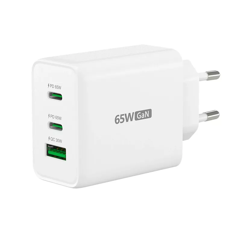 j5create JUP3365E-EN carregador GaN USB-C® de 65W com 3 portas, interior, AC, branco