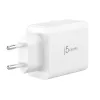 j5create JUP3365E-EN carregador GaN USB-C® de 65W com 3 portas, interior, AC, branco