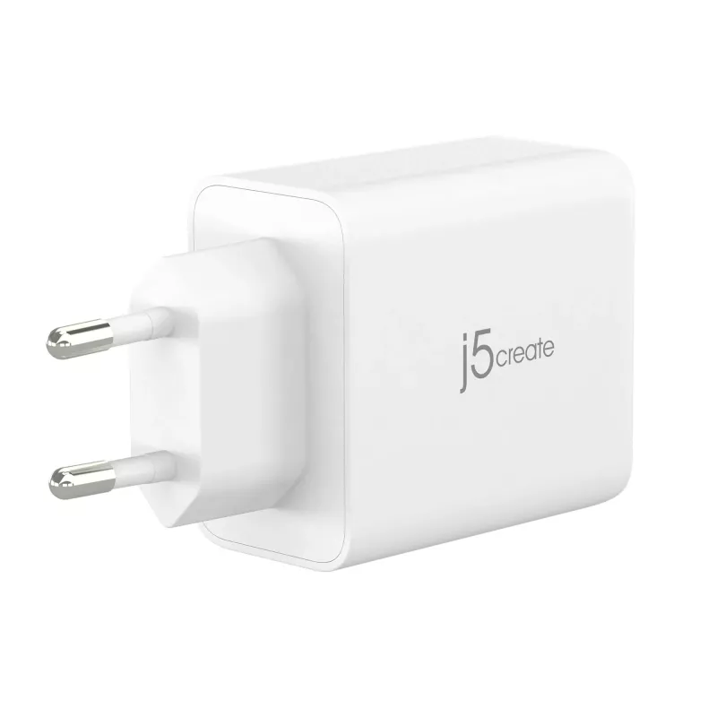 j5create JUP3365E-EN carregador GaN USB-C® de 65W com 3 portas, interior, AC, branco
