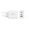 j5create JUP3365E-EN carregador GaN USB-C® de 65W com 3 portas, interior, AC, branco